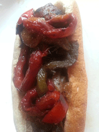 Sweet Italian Sausage with Roasted Peppers & Caramelized Onions