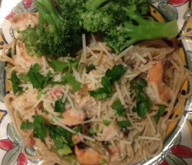 Shrimp & Pasta with Champagne Cream Sauce Shrimp & Pasta with Champagne Cream Sauce