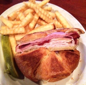 Toasted Turkey Ham & Cheese Croissant with Raspberry Dijon Toasted Turkey Ham & Cheese Croissant with Raspberry Dijon
