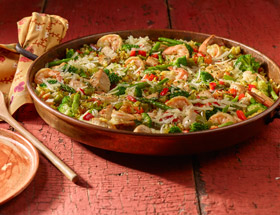 Asparagus & Manchego Cheese Paella Asparagus & Manchego Cheese Paella