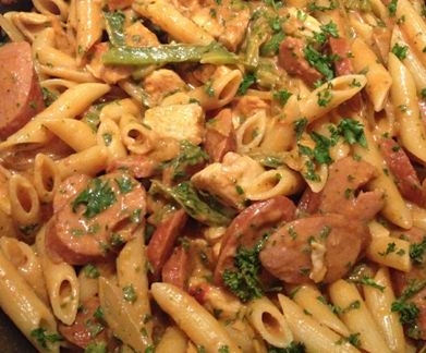 Cajun Chicken & Sausage Pasta Cajun Chicken & Sausage Pasta