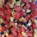 Watermelon Cucumber Salad with Honey Lime Dressing