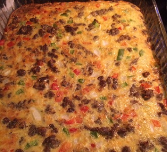 Sour Cream, Sausage and Egg Christmas Casserole Sour Cream, Sausage and Egg Christmas Casserole