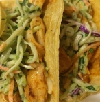 Fish Tacos with Broccoli Slaw